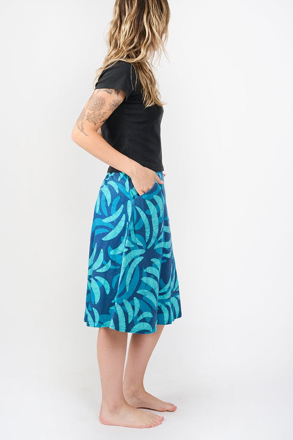 Sierra Skirt - Ferns Navy Global Mamas