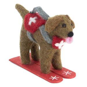 Skiing Dog Ornament dZi