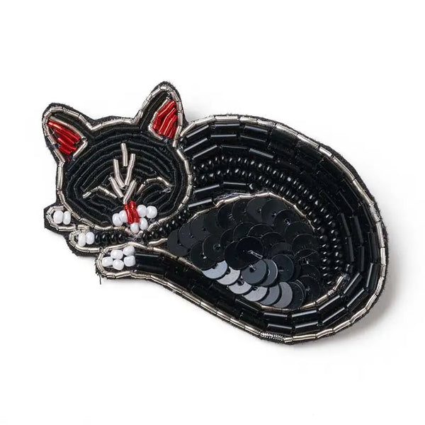 Beaded Brooch Matr Boomie Cat