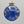 Mini Blown Glass Ornament Dandarah Blue Flowers