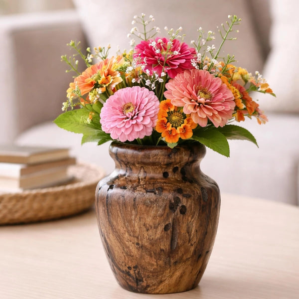 Sunk Wood Bulb Vase