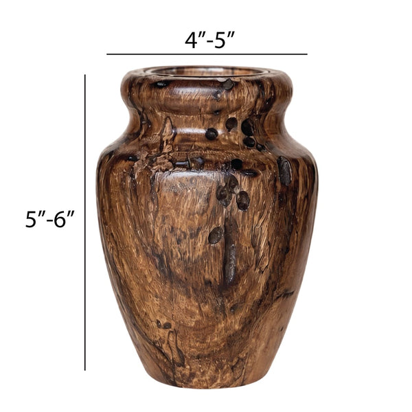 Sunk Wood Bulb Vase