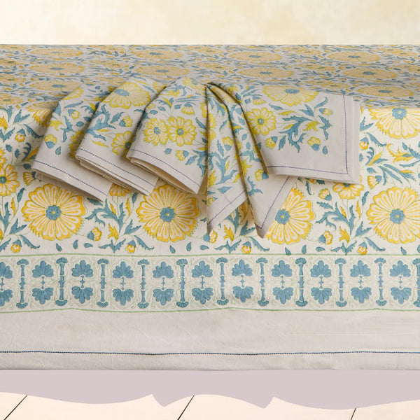 Block Print Square Tablecloth Sustainable Threads