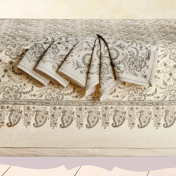 Block Print Square Tablecloth Sustainable Threads