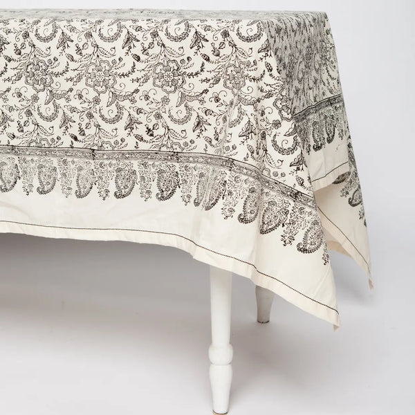 Block Print Square Tablecloth Sustainable Threads Ivy