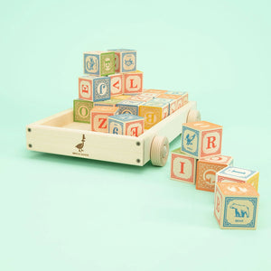 Classic ABC Blocks With Wagon Uncle Goose