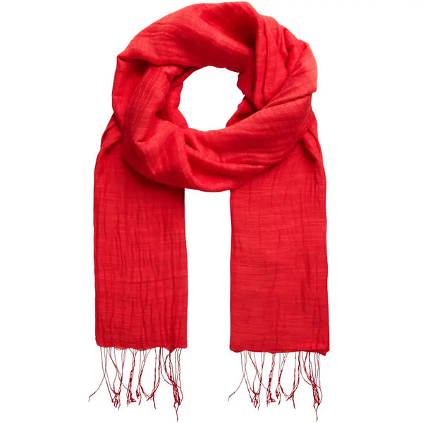 Silk/Linen Scarf Marquet Striking Red