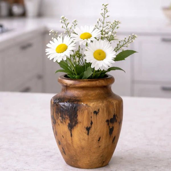 Sunk Wood Bulb Vase
