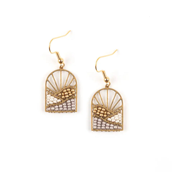 Sunrise Beaded Earring Altiplano Taupe