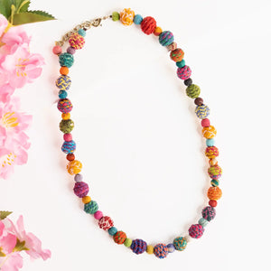 Threaded Kantha Classic Strand Necklace WorldFinds