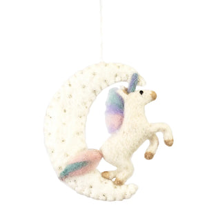 Unicorn Moon Ornament dZi