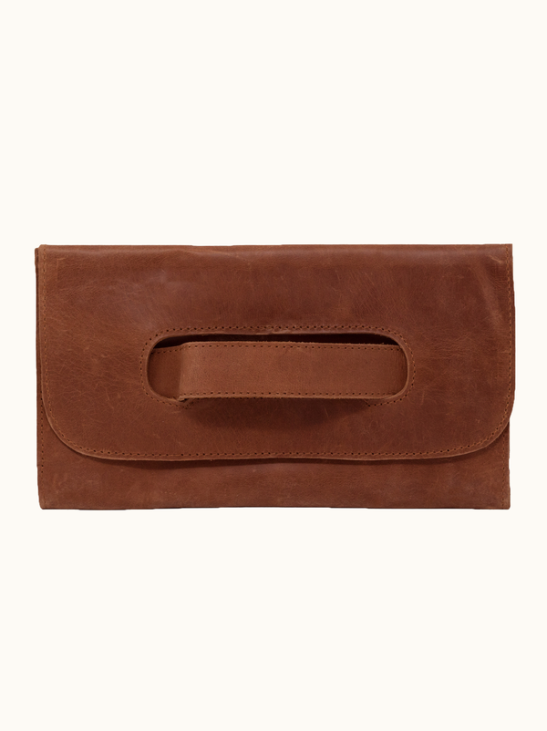 Mare Handle Leather Clutch