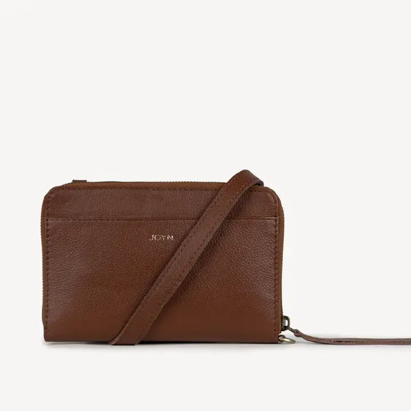 Reclaimed Leather Crossbody Wallet