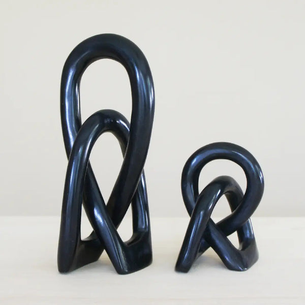 Soapstone Eternity Knot Venture Imports Black Large