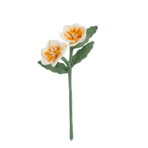 Felt Primrose Flower Global Goods Partners White