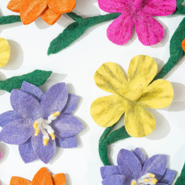 Felt Wildflower Garland Global Goods Partners