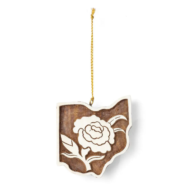 Wooden Ohio Ornament