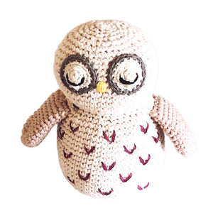 Woodland Owl Rattle Pebble
