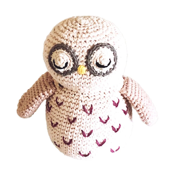 Woodland Owl Rattle Pebble