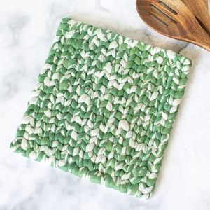 Woven Batik Trivet Global Mamas Sage