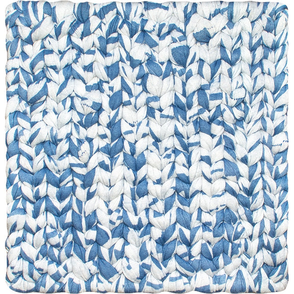 Woven Batik Trivet Global Mamas Stone Blue