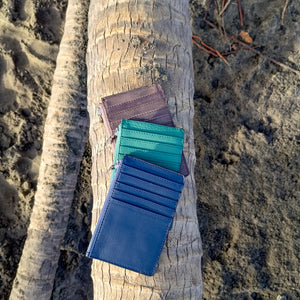 Zippered Leather Card Wallet Twin Engine